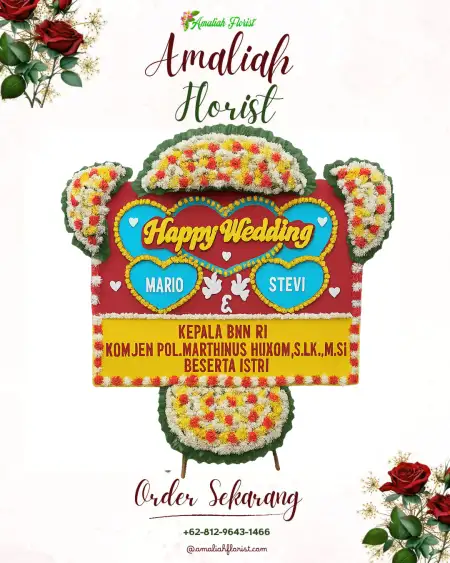 Papan Bunga Pernikahan Mekar Karya